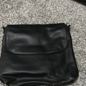 Thirty-One Black Crossbody Bag with Minimalist Design